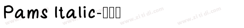 Pams Italic字体转换
